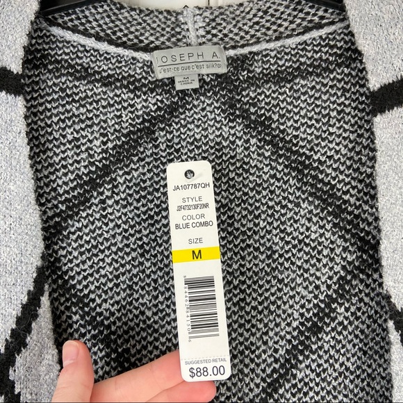 NWT Joseph A. Ombre Grid Cardigan in Blue Combo - Picture 6 of 6